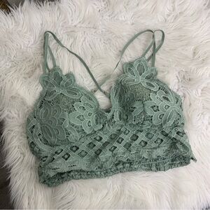 Anemone Lace Bralette in Sage Green XL
